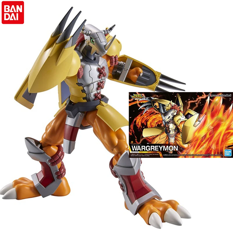 

In stock Bandai Figure rise Standard Digimon Adventure War Greymon Anime Figure Aciton Toys Model Collection For Childern
