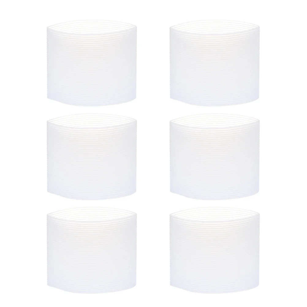 

9pcs Practical Cup Cover Anti-skid Mug Cover Bottle Cover Thermos-flask Cover White