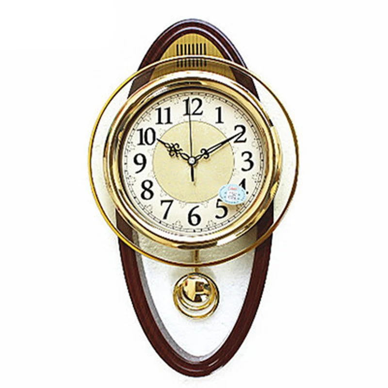 

3d Swing Clock Large Pendulum Clocks Wall Luxury Vintage Shabby Chic Silent Clock Watch Mechanism Gold Wall Clock