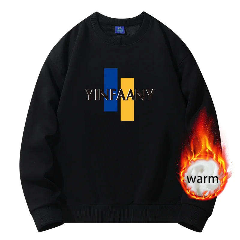 

Зимняя одежда для мужчин, свитер с круглым вырезом, топ в стиле Харадзюку, новинка 2023, свитшоты с графическим принтом, хлопковая свободная плюшевая Дизайнерская одежда для мужчин