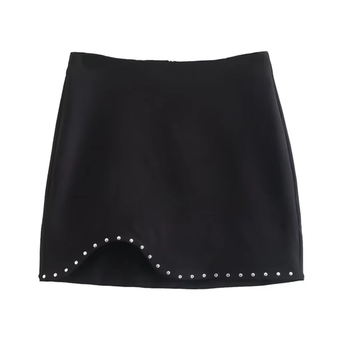 

Maxdutti England High Skirts Street High Waist Rivet Sexy Mini Skirts Women