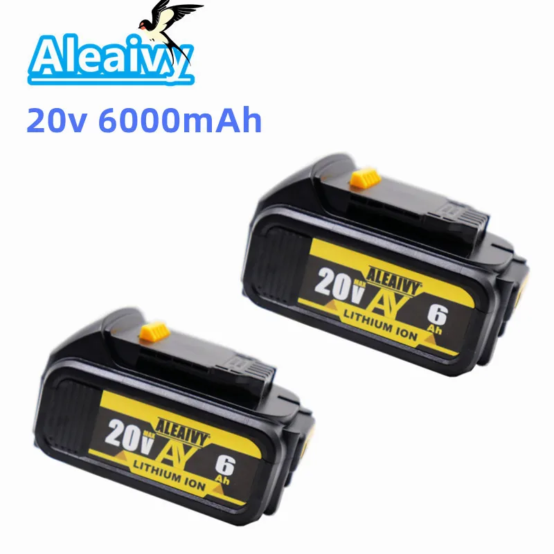 

Аккумулятор Aleaivy 3000/6000 мАч 18 в/20 в для электроинструмента Dewalt, батарея для DCB180 DCB181 DCB182 DCB82 DCB180 DCB181 DCB182 DCB201 DCB206 L50