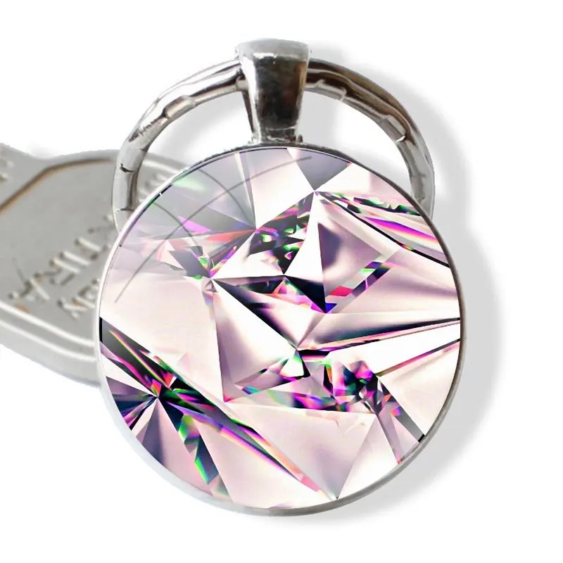 25 мм стеклянный брелок Cabohcon ювелирное изделие подарок геометрическое золото