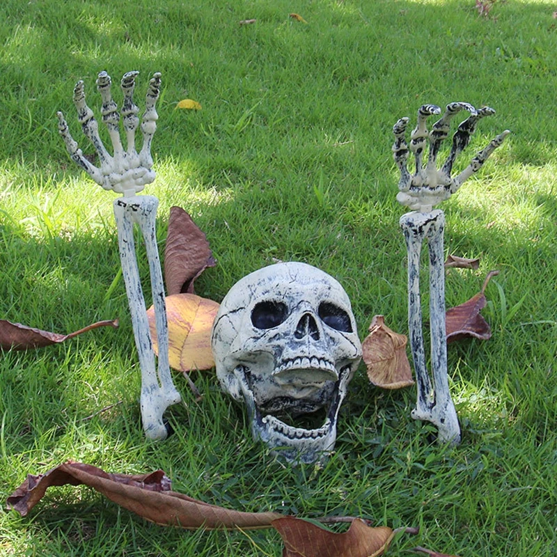 

Реалистичный череп, голова скелета на Хэллоуин, человеческие руки, оружие для Хэллоуина, Декор для дома, сада, лужайки, дом с привидениями, реквизит из страха