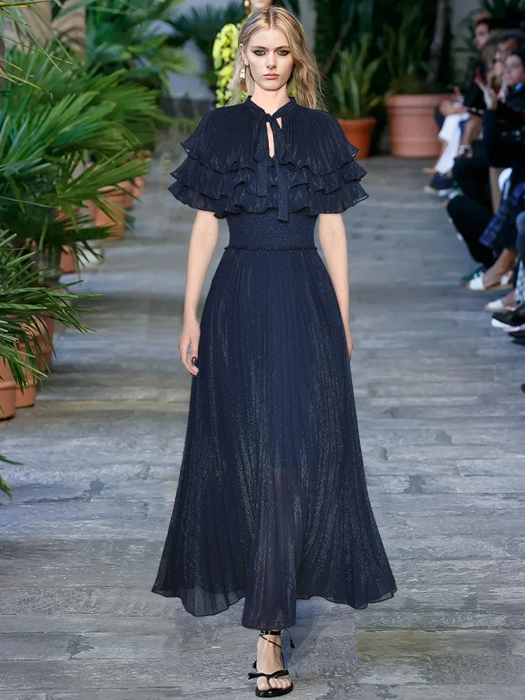 Женское подиумное летнее высокое качество новое шикарное модное вечернее тонкое