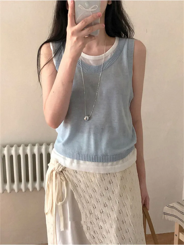 Корейский стиль Sle Western Простой повседневный Универсальный Круглый вырез