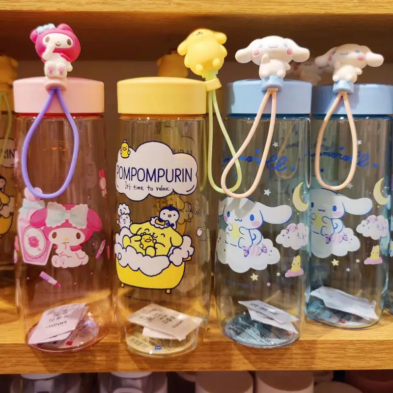 

Sanrio Purin Cinnamoroll Mymelody детская чашка для питья прямая чашка для питья 500 мл чашка для воды Студенческая чашка пластиковая прямая чашка