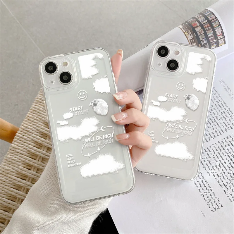 Flower Funda For iPhone 13 Case iPhone 11 13 12 14 Pro Max Case iPhone XR 7 8 Plus X XS Max SE 2022 Clear Back Cover Shockproof 