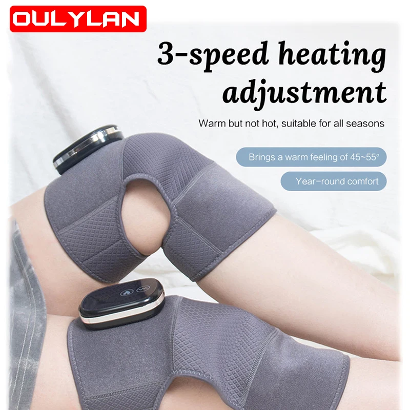 

Oulylan Electric Heating Therapy Knee Vibration Massager Leg Joint Physiotherapy Elbow Warm Wrap Arthritis Pain Relief Knee Pad