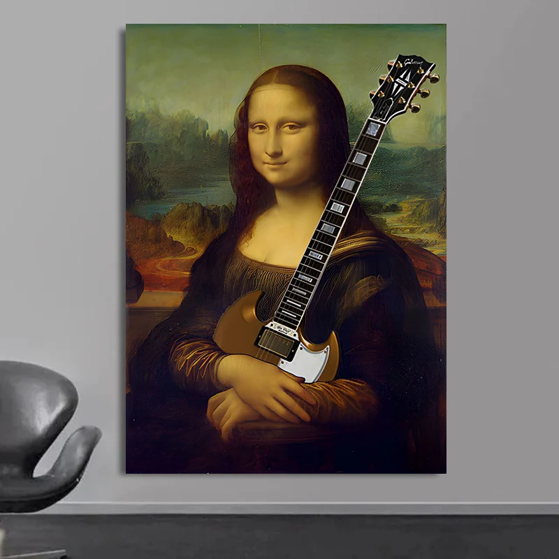 Картина на холсте кошка Питьевая пива в стиле ретро