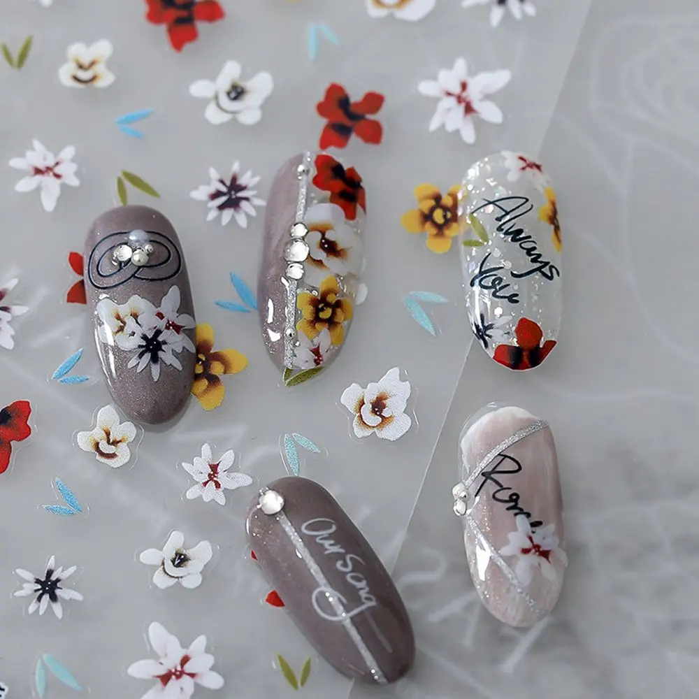 

Kapok Nail Stickers Flower Leaves Nail Decoration Japanese Orange Fruit Nail Stickers Thin Transparent Self-adhesive Manicure