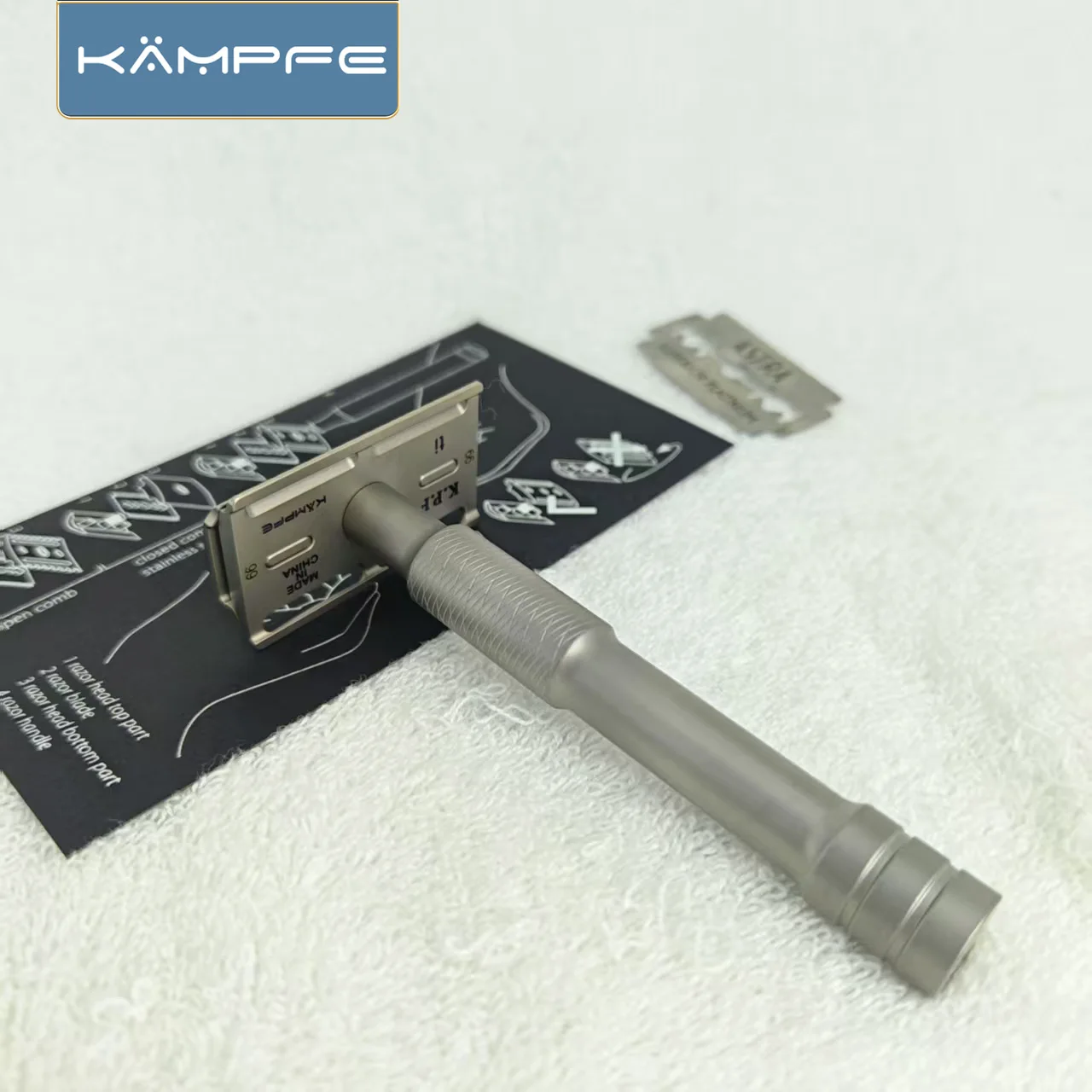 KAMPFE Титановая ручная бритва для бороды | AliExpress