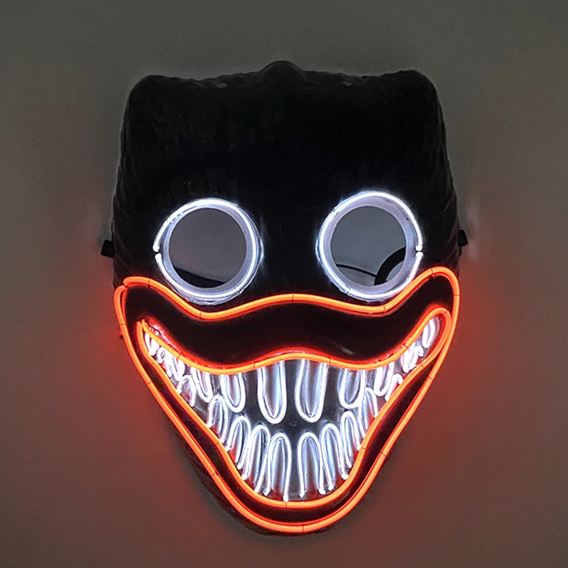 

New Design Luminous Neon EL Party Mask Halloween Flashing Funny Mask Glowing In Dark Night Hallowee Props Masquerade