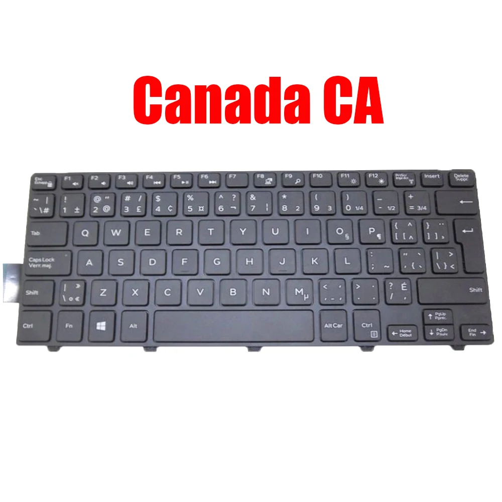 

Canada CA Laptop Keyboard For DELL For Inspiron 14 3441 3442 3443 3451 3452 3458 3459 3462 3465 3467 3468 3473 3476 New