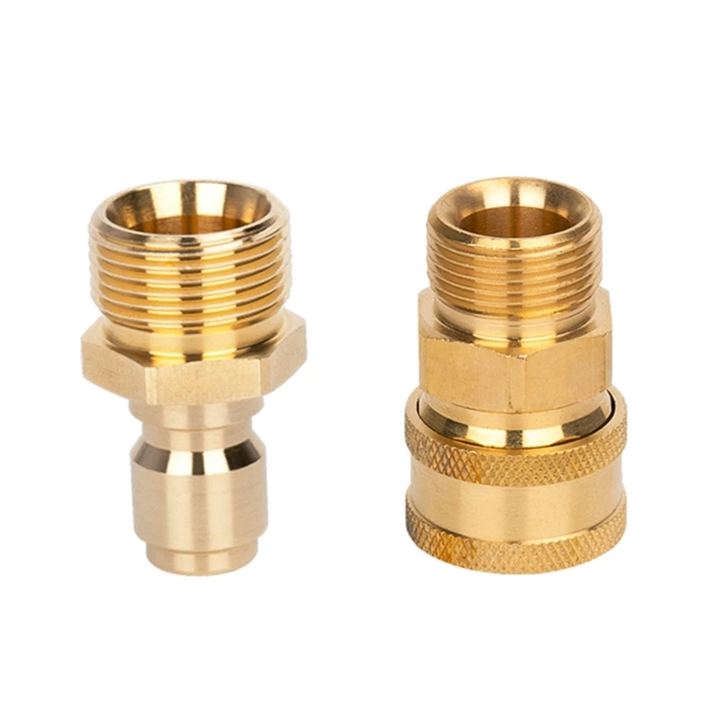 

1 Pair Brass 3/8 Inch Quick Release Connector with M22 Thread 15mm Pin Adapter DropShipping