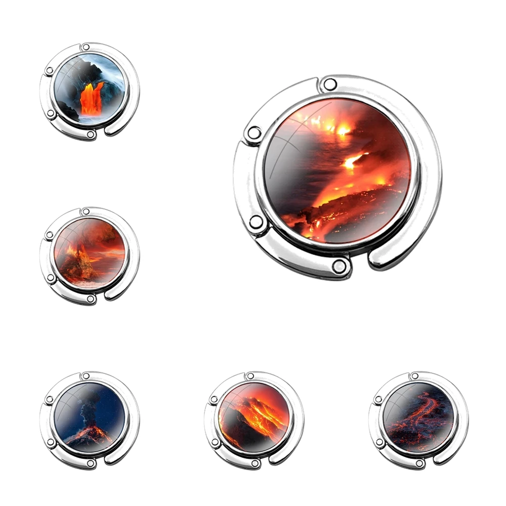 Женский складной крючок-Кошелек с изображением чудеса природы вулкана