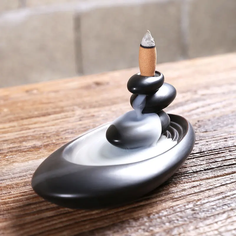 

Creative Balance The Cloud Backflow Incense Cones Burner Incense Holder Ceramic Censer Use In Home Decoration Teahouse