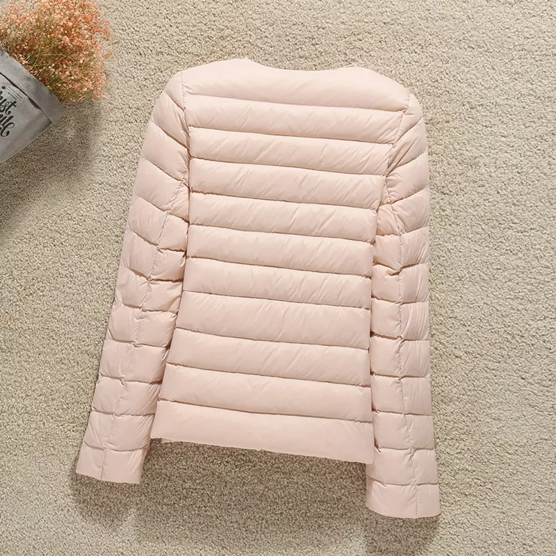 Padded Jackets Women's Jackets Spring 2021 Collarless Ultralight Quilted Coat for Women Warm Winter Down Coats Light
