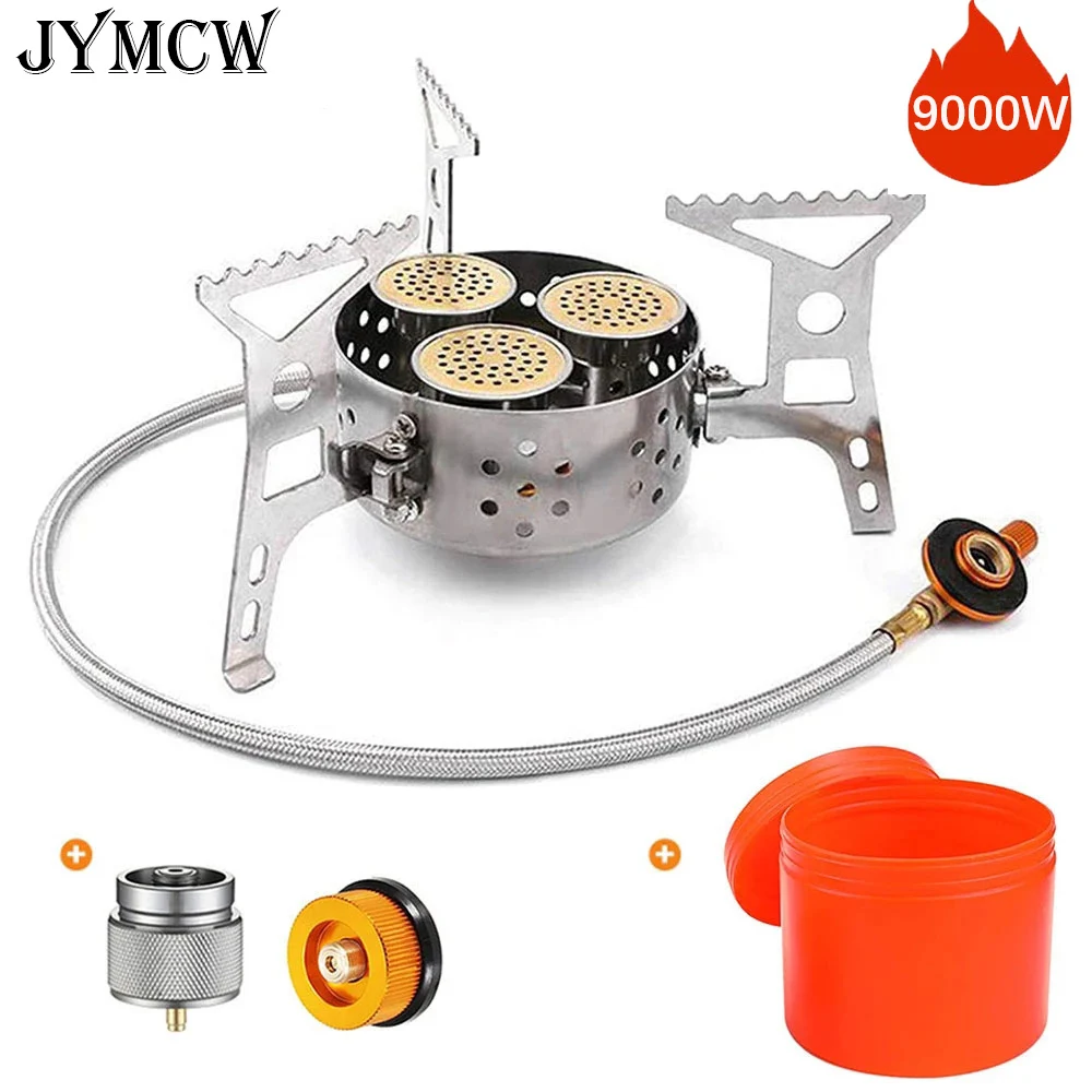 

Туристическая газовая горелка JYMCW, 9000 Вт, ветрозащитная, складная, высокомощная