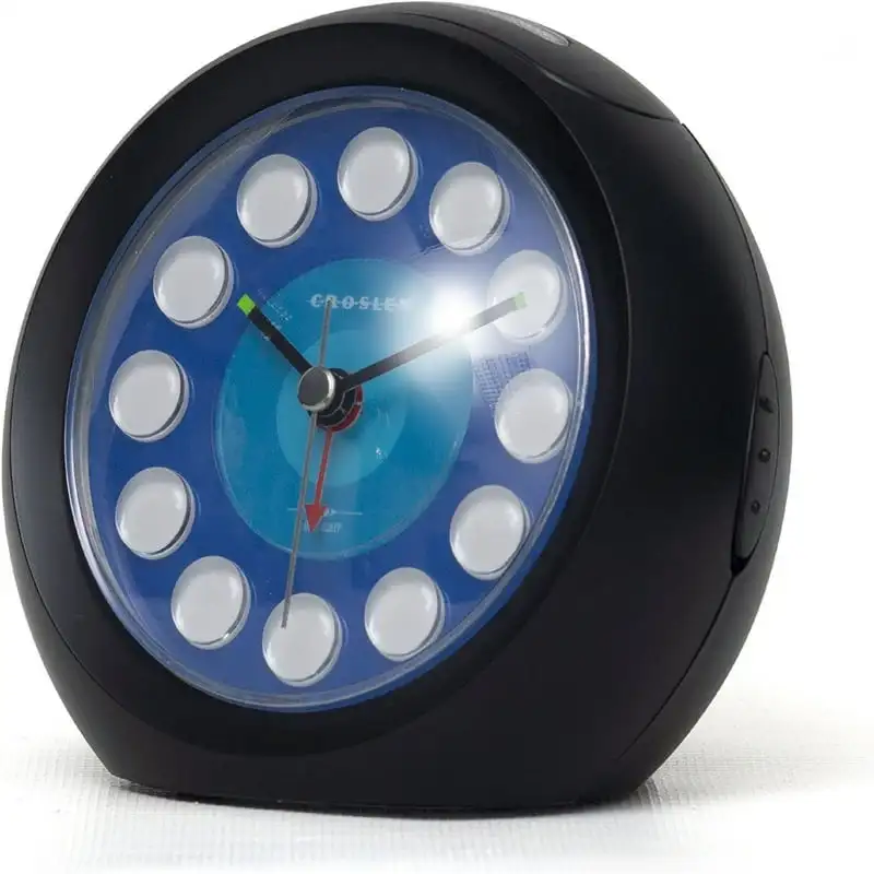 

Quiet Analog QA Alarm Clock with Analog Display and Charging Port - Black