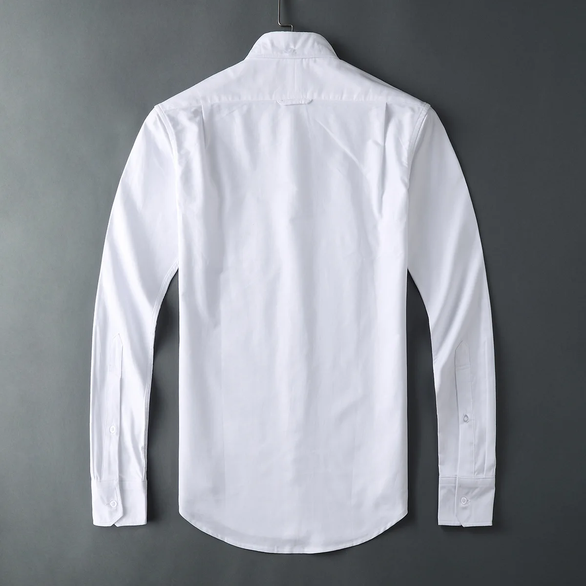 TB Shirt Man Full Casual Shirt Shirts Men Slim White Pocket Stripes Turn Down Collar Oxford Solid Men's Clothing