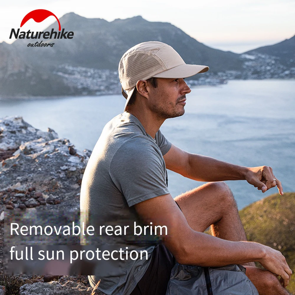 Naturehike Fishing Hat Sunscreen Anti-UV Breathable Sunshade Running Cycling Hiking Camping Double-Brimmed Peaked Cap