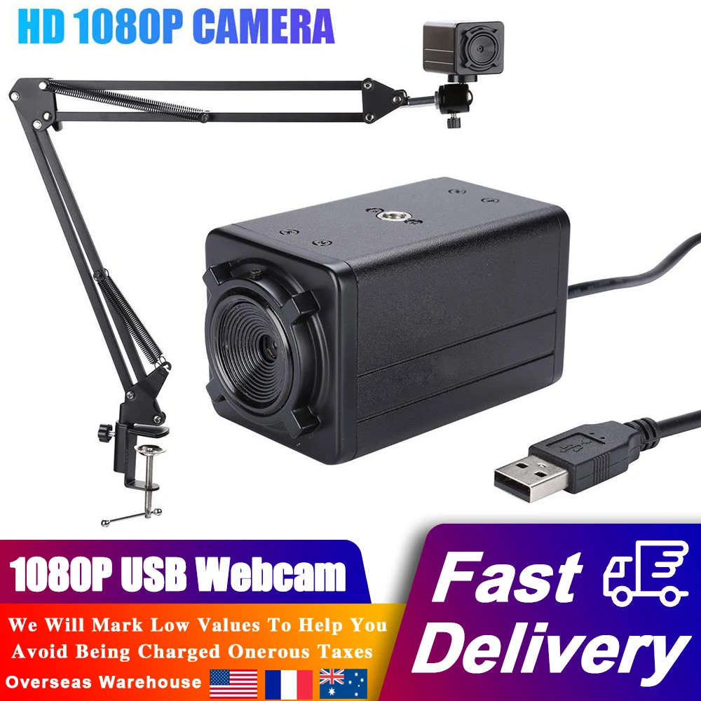 

HD 1080P PC Desktop Camera USB Webcam 8 Million Pixels Auto Focus Free Drive Compatible With Win XP / 7/10 Linux Computer Camera