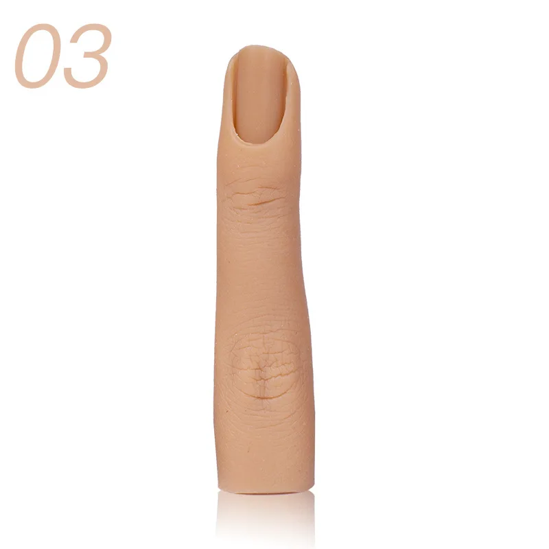 

1/2Pcs Fake Nail Art Finger Practice Model Manicure Training False Hand Gel Polish Display Tool Fake Finger for Nail Training M2