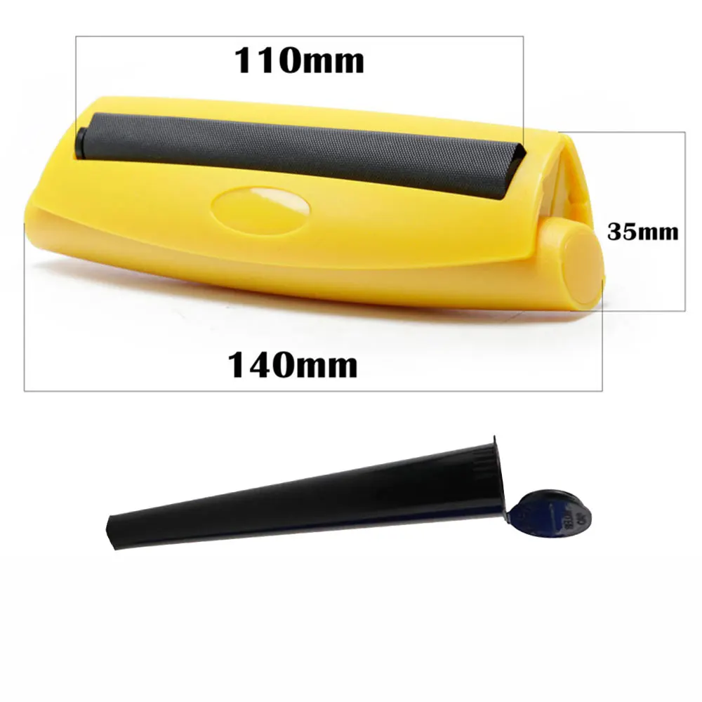 110mm Weed Herb Rolling Paper Maker Manual Tobacco Roller Cone Joint with Doob Tube Cigarette Machine for Smoking Tool |