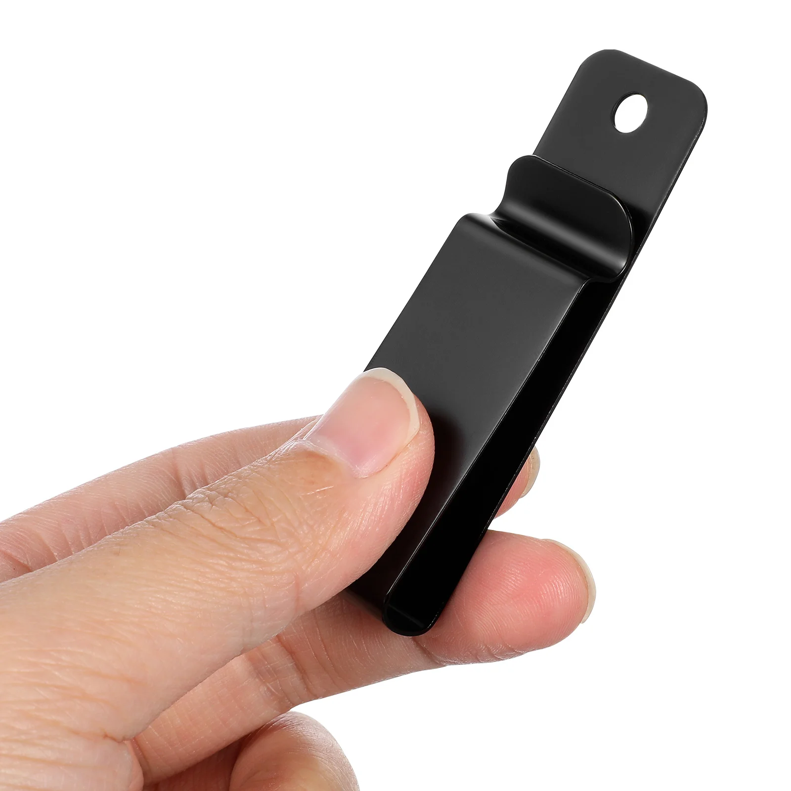 10 Pcs Key Holder Metal Belt Clip Hook Clasp Pocket Pouch Tuckable Black Accessory for Wallets Work