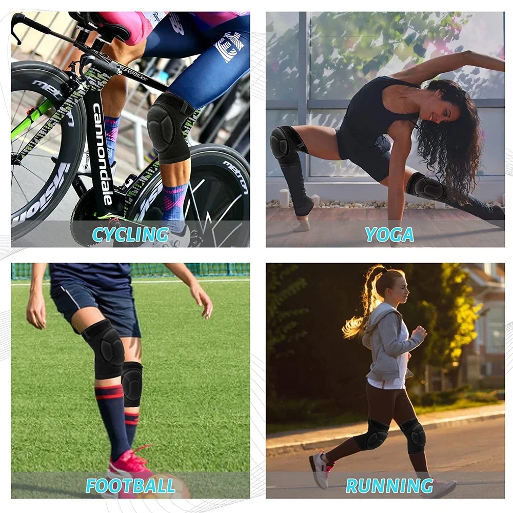 1 Пара регулируемых толстых поролоновых наколенников для мужчин и женщин