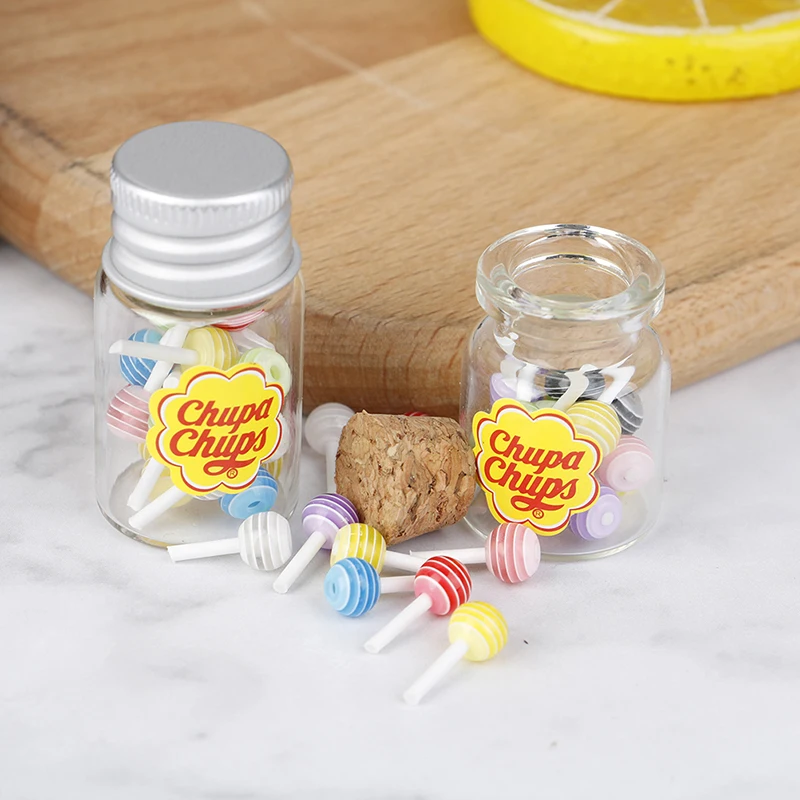 

1:12 Miniature Food Dessert Sugar Mini Lollipops with Case Holder Candy 2022 Most Popular Lowest Price Dollhouse Miniature