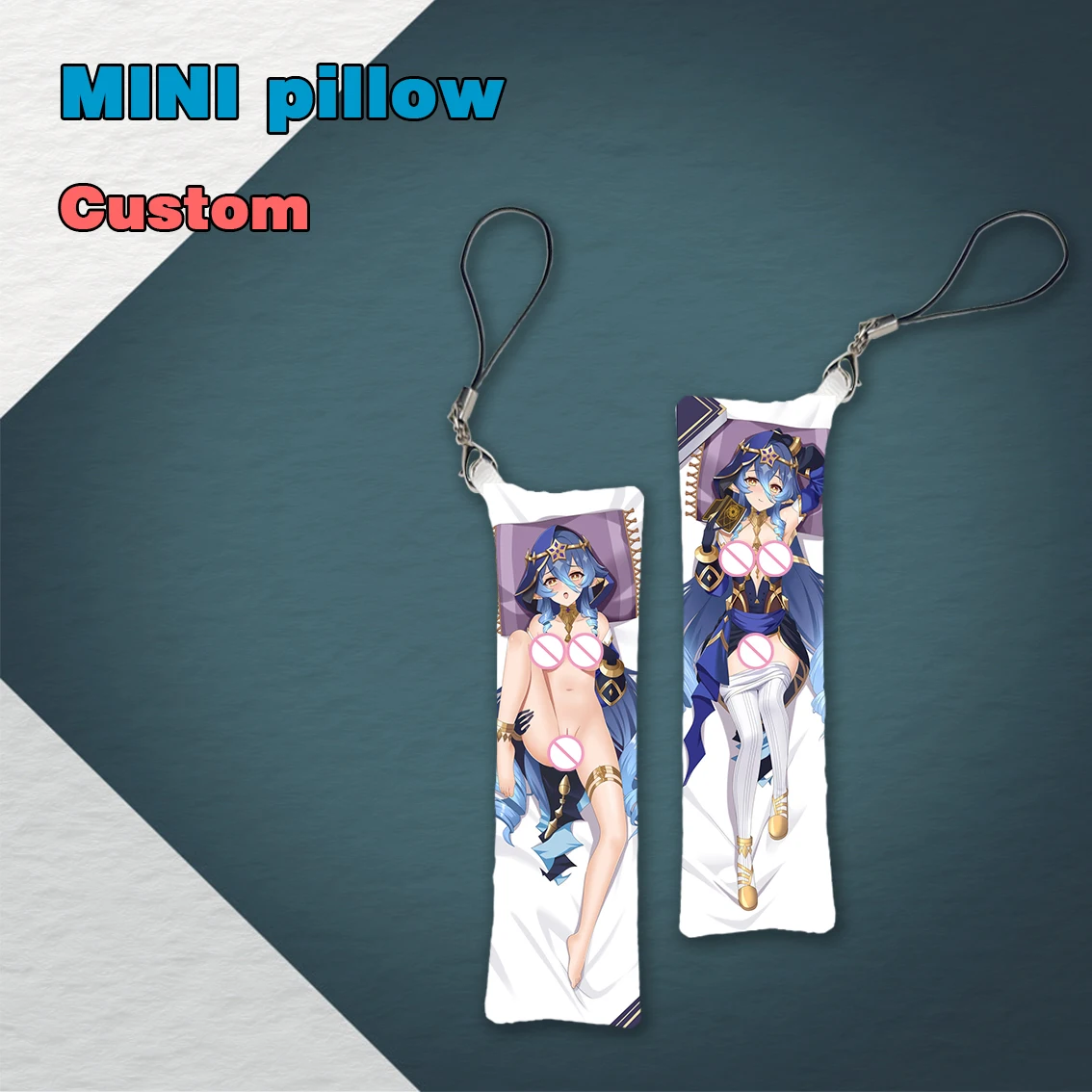 

Аниме игра Genshin Impact Sumeru Layla Mini Dakimakura, подвесное украшение, ремешок для телефона, милый подарок 3x10 см