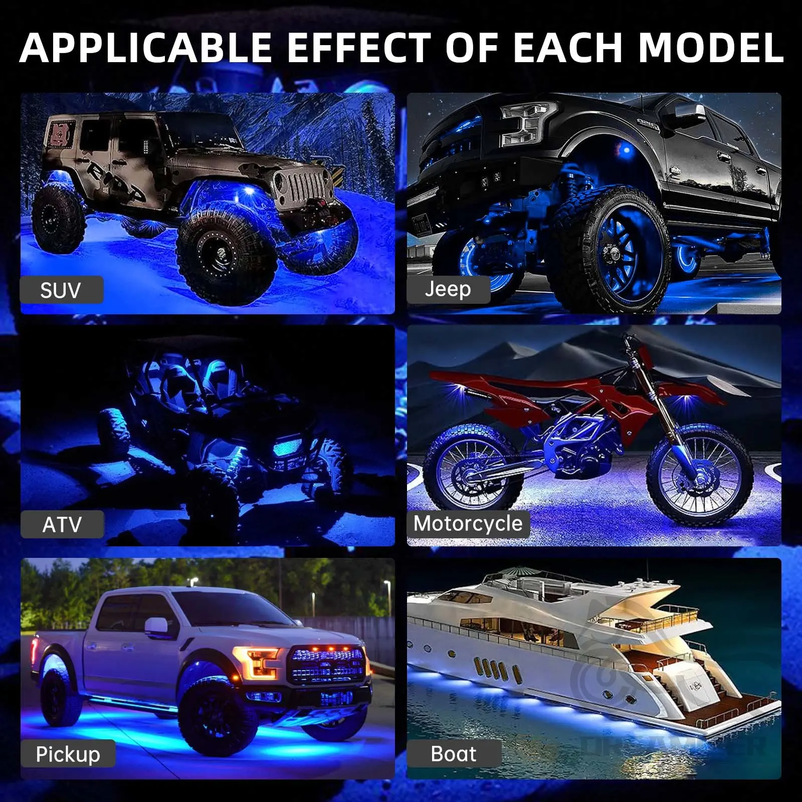 4-х Предметный 9-дюймовый Яркий Набор Автомобильных Атмосферных Ламп Для