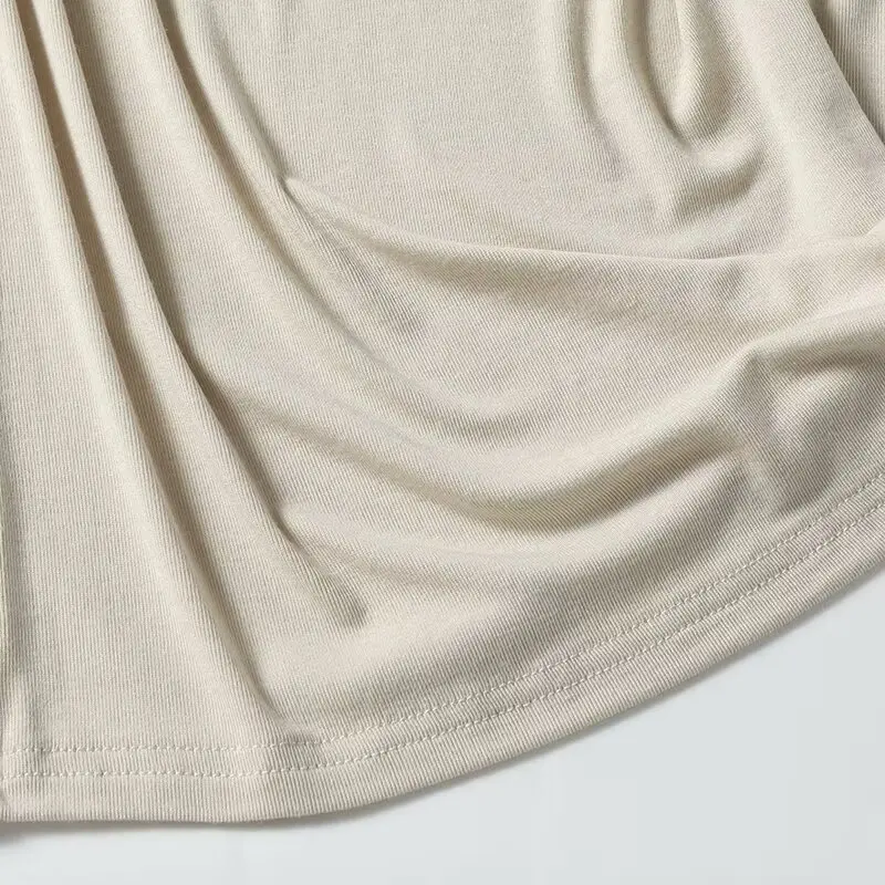 Maxdutti Летняя мода элегантная базовая с коротким рукавом 2024 французский