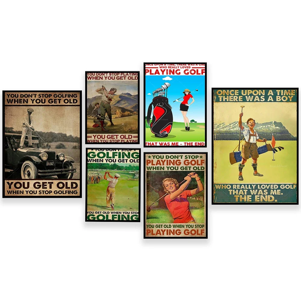 You won't stop playing golf you are unique the most important shot in women's is next wall art golfer poster