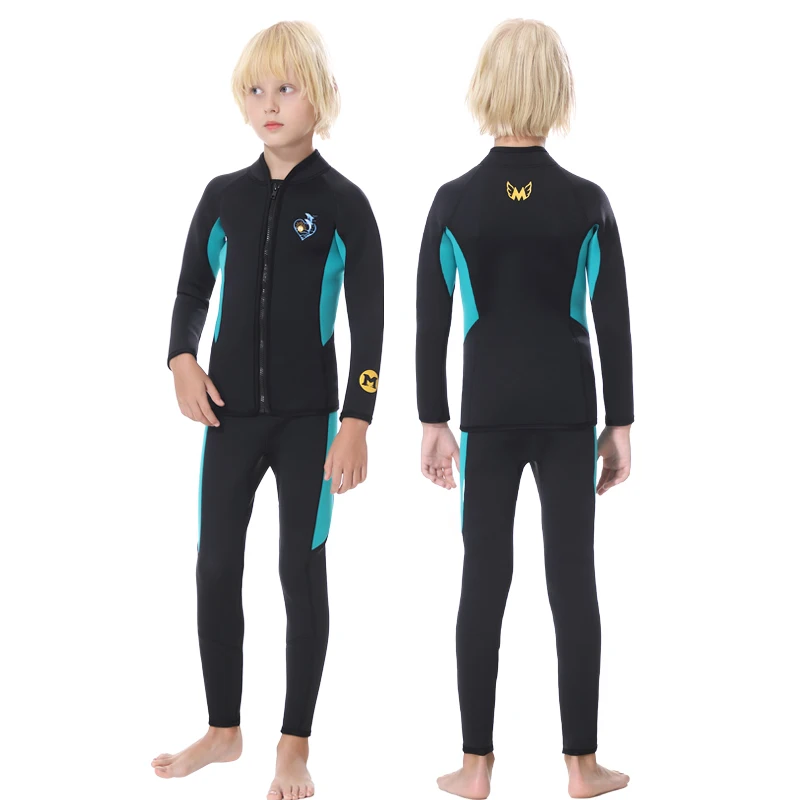 

Wetsuit Kids 3mm Neoprene Full Wetsuits Girls Boys Underwater Diving Suit for Surfing Scuba Freediving Thick Swimsuit Two Pieces