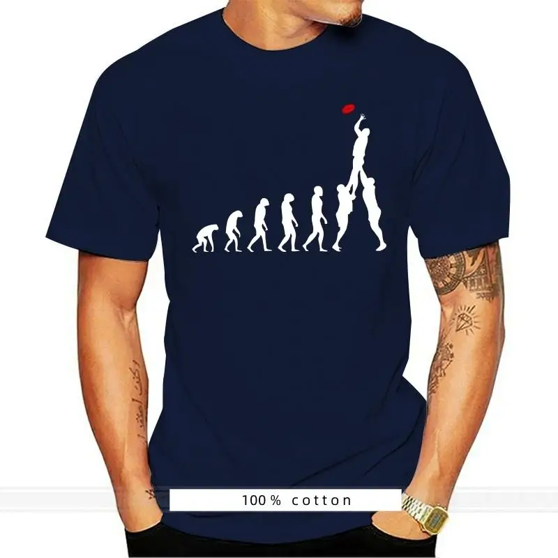 

Регби Эволюция мужчины Эволюция регби линия-выход Новое поступление мужские модные смешные футболки Мужская короткая футболка с принтом