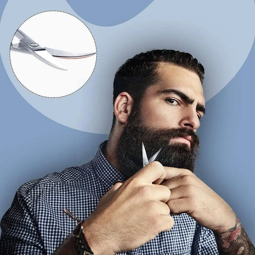 

Elbow Silver Nail Scissors Nail Tools Nose Hair Scissors Eyelid Tape Double Medical Scissors Scissors Tools Makeup Nail M3x2