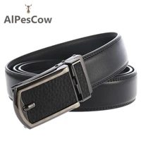 genuine leather belt for men 100 alps cowhide ratchet belt 3 0cm width automatic buckle designer casual business formal luxury