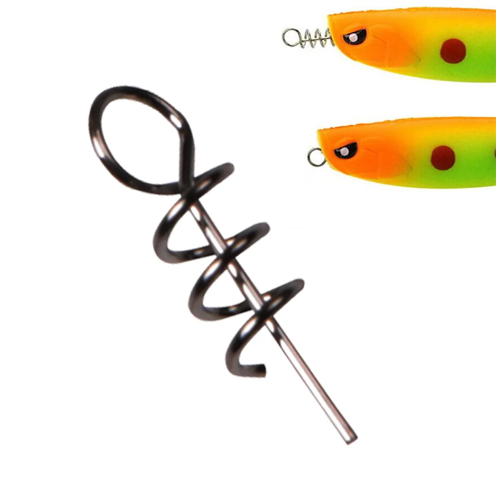 

20/50pcs Fishing Lure Twisted Lock Centering Pin Spring Crank Lock For Soft Bait Fishing Hook Connector Soft Bait Spring