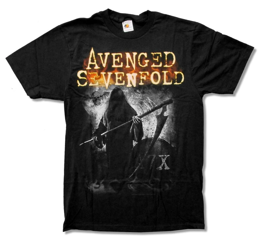 Черная футболка Avenged Sevenfold Grimm новинка официальная модель A7X для взрослых |