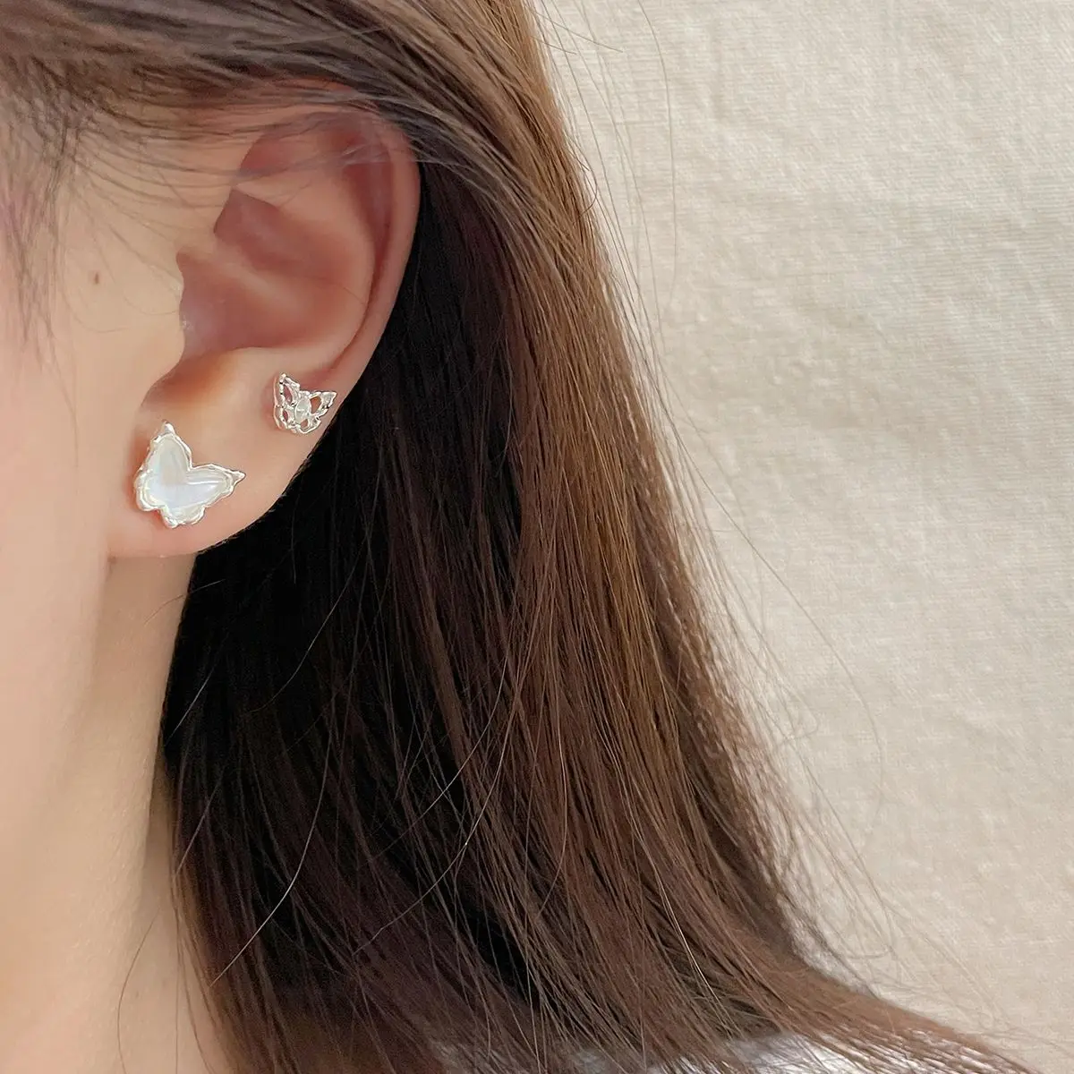 Набор серег-гвоздиков KADRUFI в виде сердца и бабочки для женщин летняя мода