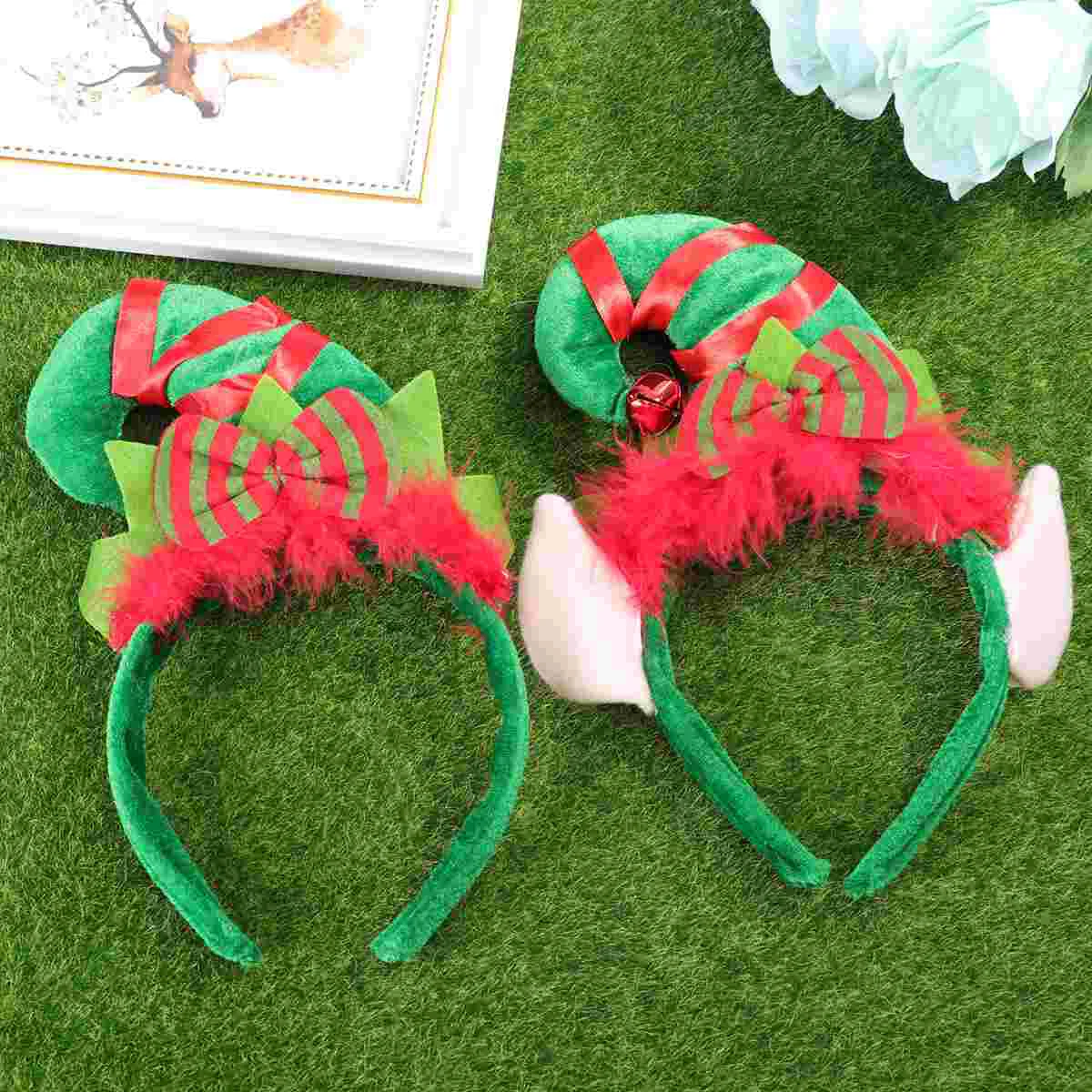 

2pcs Christmas Headbands Hat Holiday Party Hair Headband Fairy Headwear Costume Headbands for Christmas Party Favor