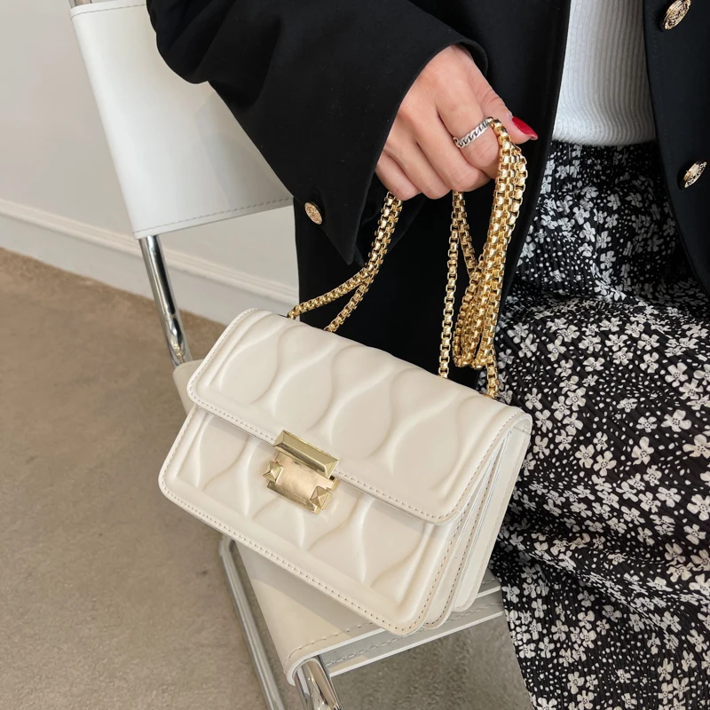 

Quality PU Leather Crossbody Bags For Women Small Messenger Bag Lady Flap Chain Shoulder Bag Luxury Handbag and Purse