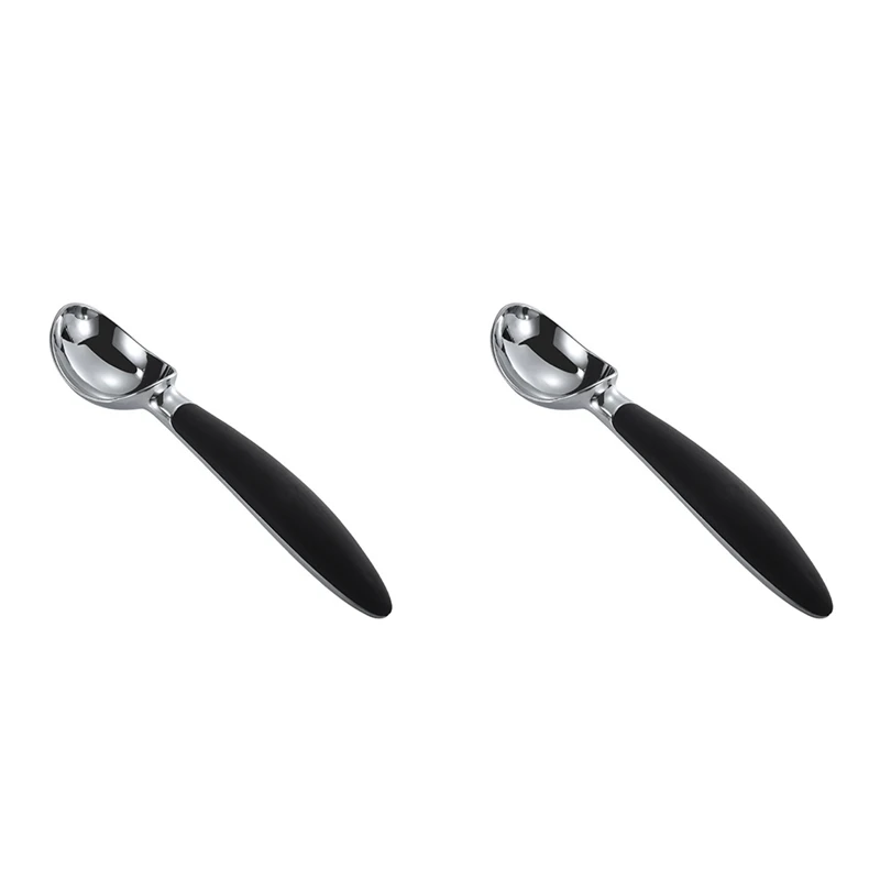 

2 шт., антискользящие ложки из цинкового сплава для мороженого, арбуза, йогурта, желе, торта, десерта, пюре, картофеля