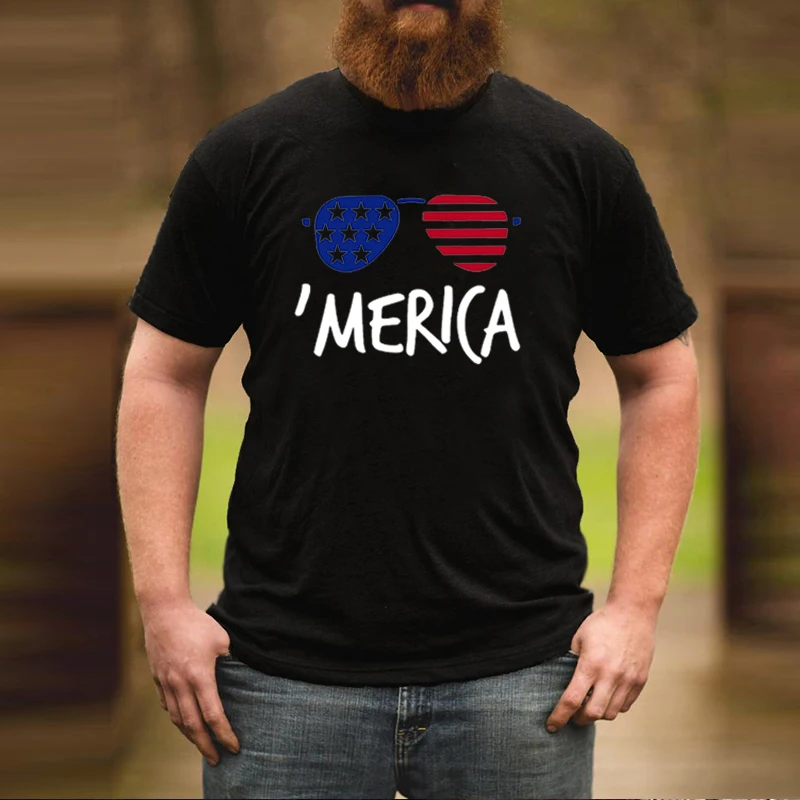 

Рубашка мужская с графическим принтом, блуза с круглым вырезом и коротким рукавом, в полоску, в стиле ретро, лето