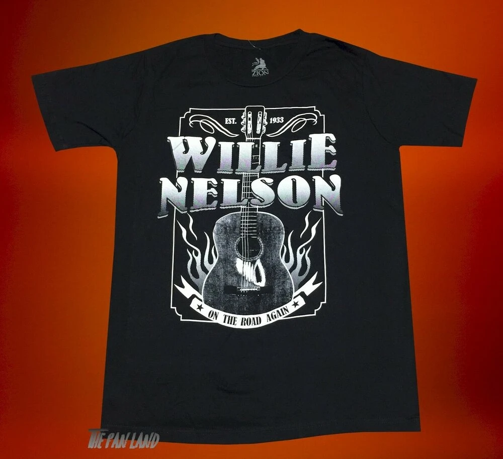 Новая Винтажная Мужская футболка с изображением Уилли Нельсона на дороге -