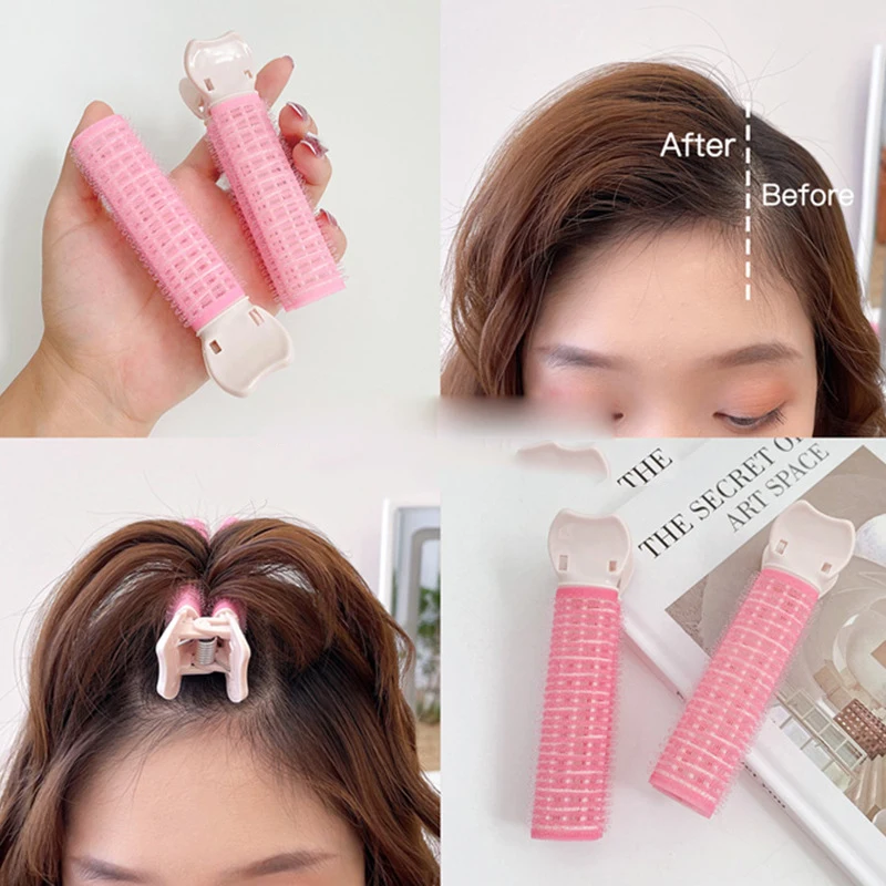 

Natural Fluffy Curly Plastic Hair Root Fluffy Clip Hair Styling Clip Candy Color Air Bangs Curler Hair Pins Hair Accessories