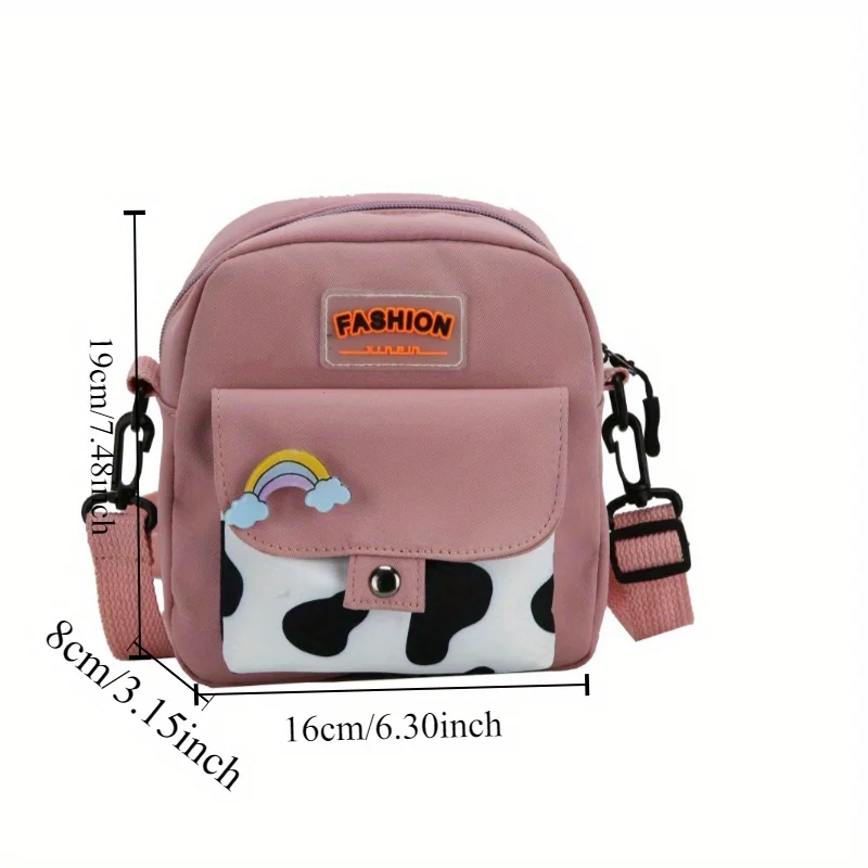Модная нейлоновая сумка через плечо с коровьим принтом для женщин-милый